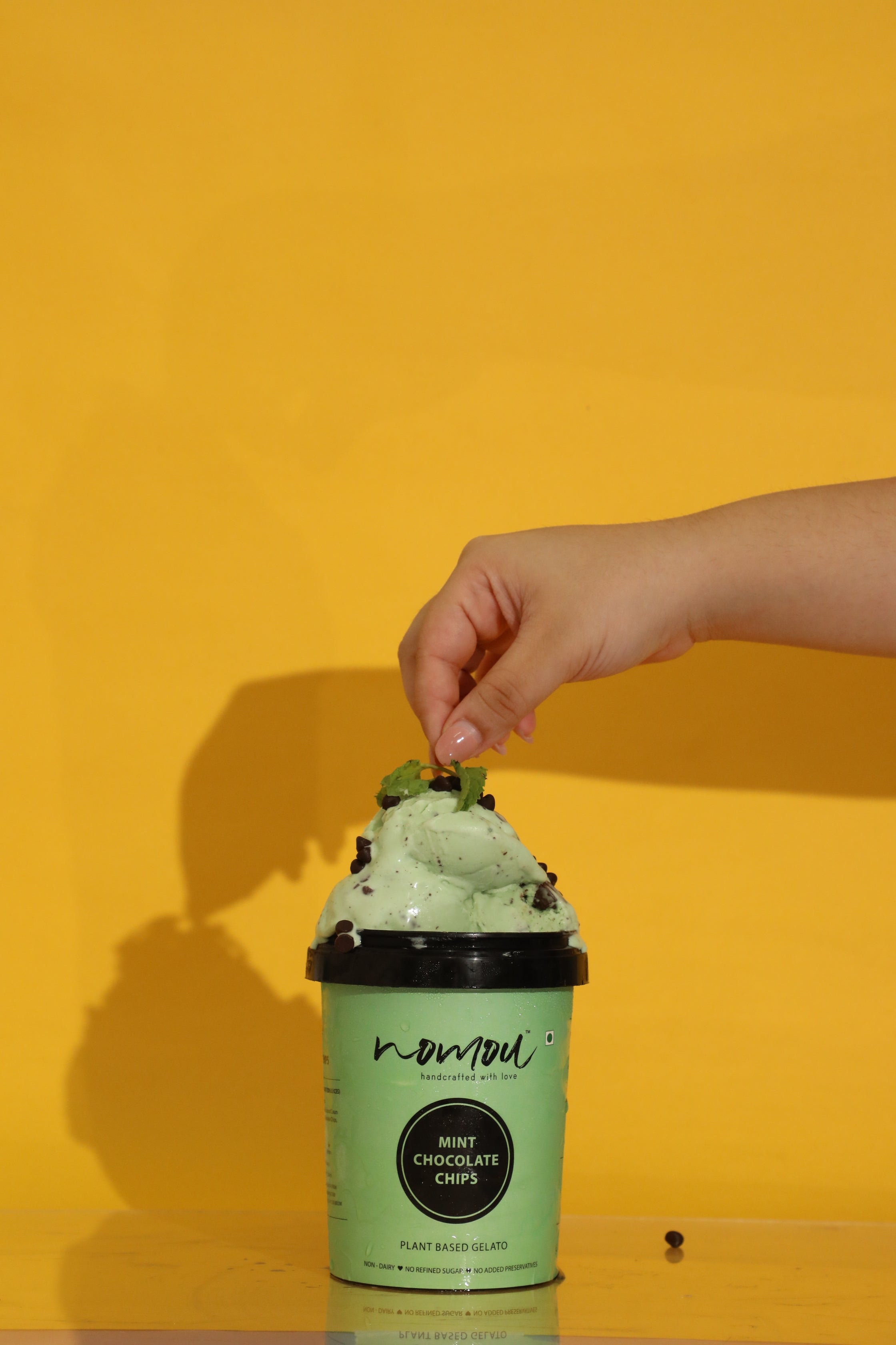 Mint Chocolate Chips Gelato
– Nomou